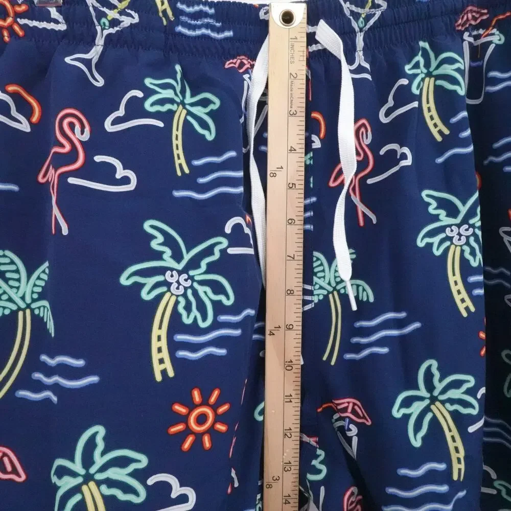 Chubbies Swim Trunks Shorts Mens 2XL Flamingo Palm Tree Neon‎ Print 5.5 Inseam